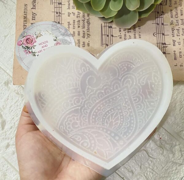 Paisley Heart Coaster Mold