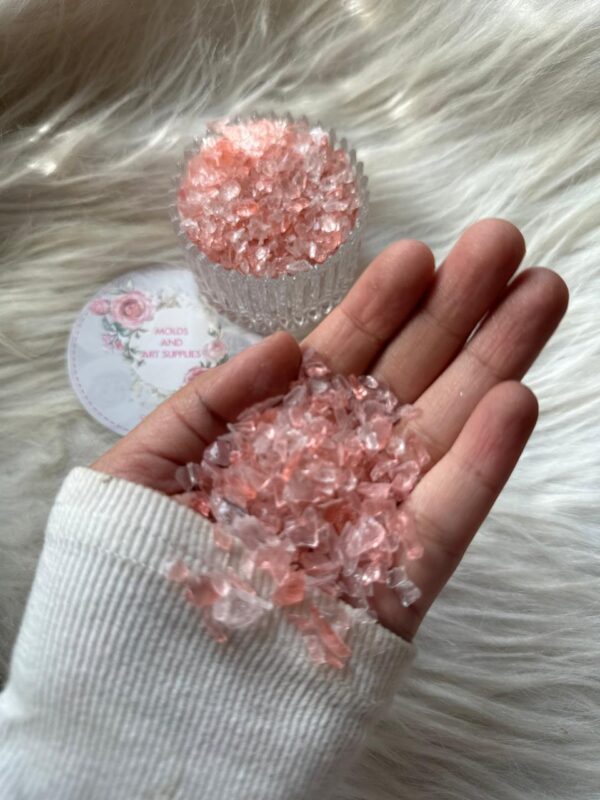 Pink Glass Crystals Medium size