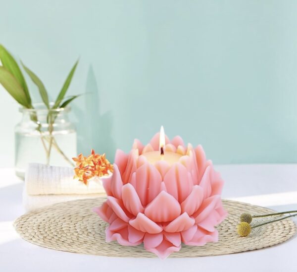 Lotus Tealight Candle Mold 002