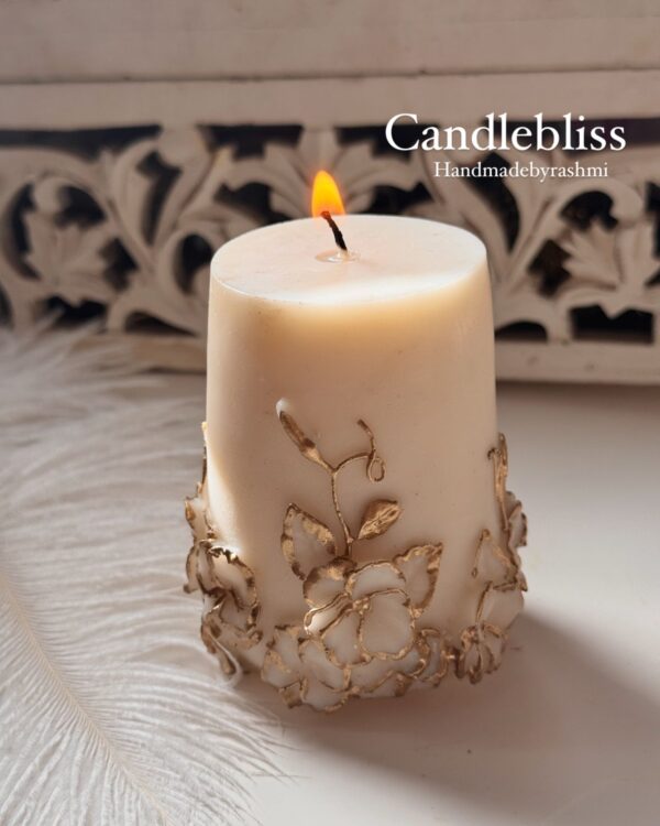 carved pancy candle mold- thick handmade