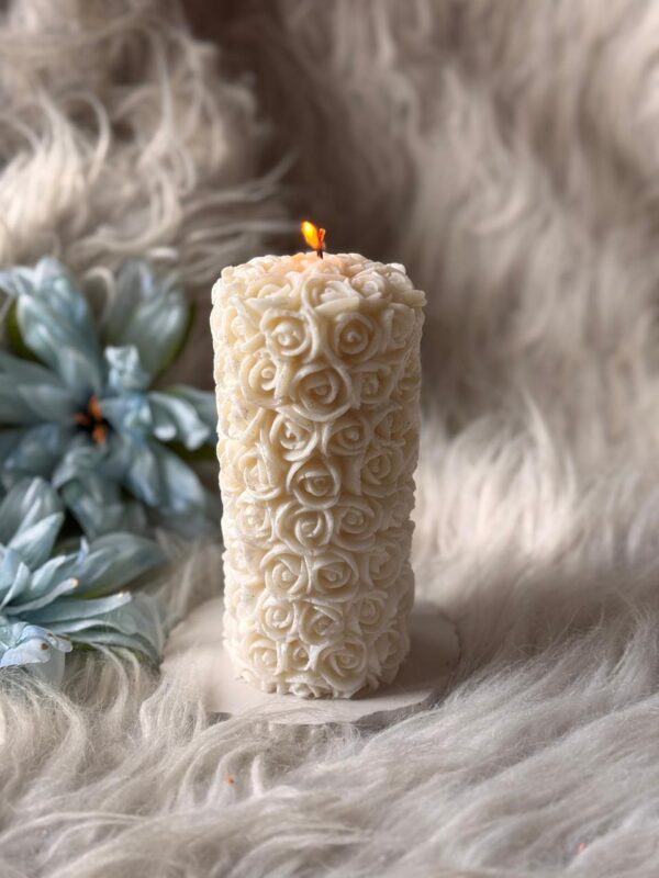 Rose Pillar Candle Mold- XL