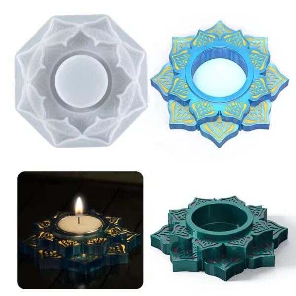 lotus mandala tlight holder mold