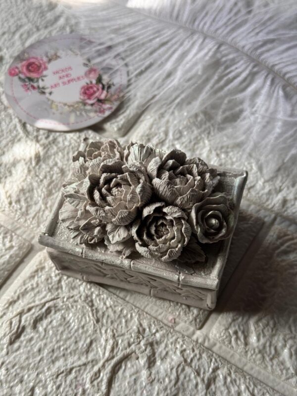 floral trinket box - rectangle - Image 3