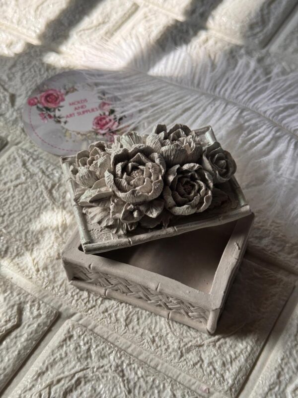 floral trinket box - rectangle